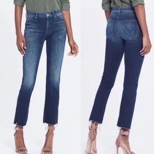 Mother Rascal Ankle Snippet in Girl Crush Size 29 Jeans Raw Hem